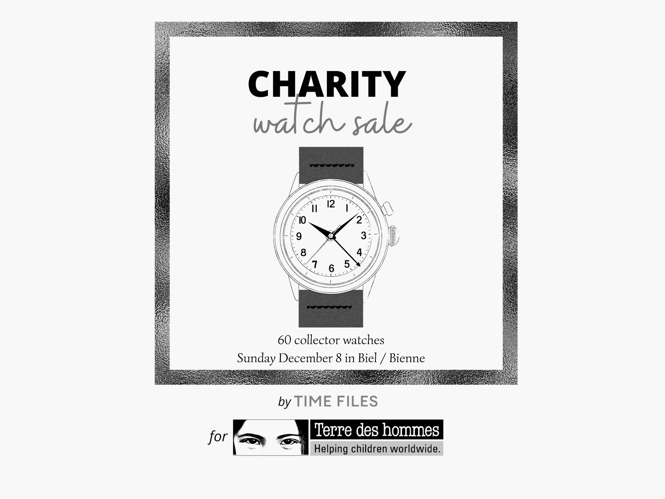 Charity watch sale in Biel / Bienne for Terre des hommes