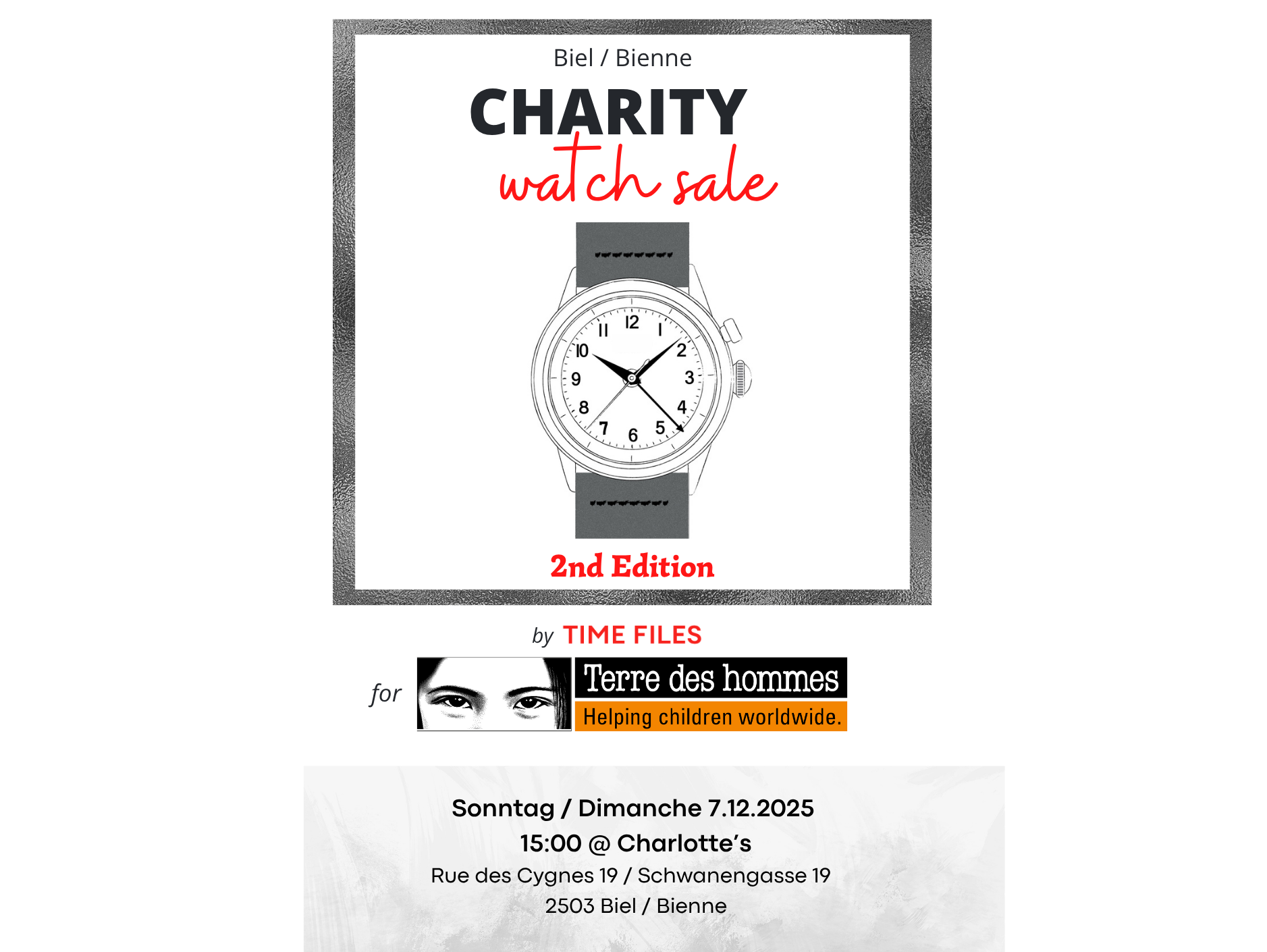 Take Two: Everything You Need to Know About the Bienne Charity Watch Sale for Terre des Hommes, Second Edition